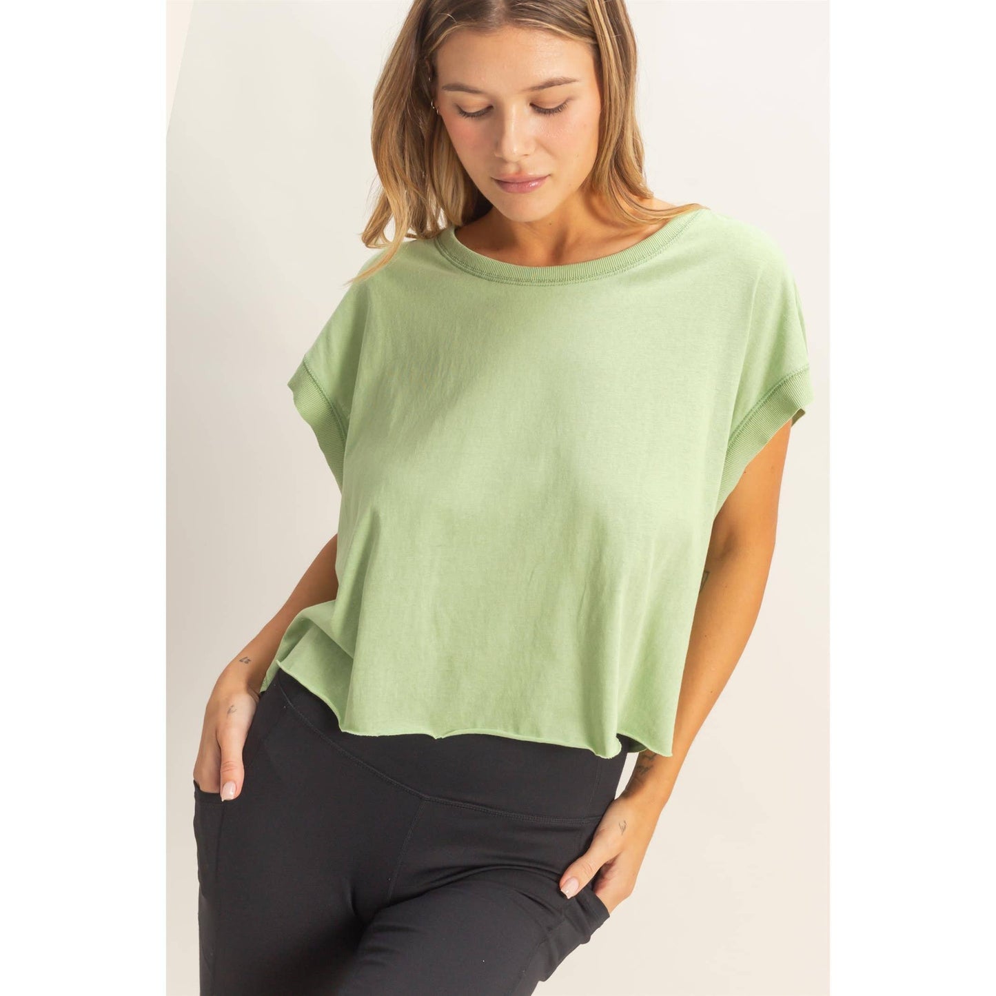 Boxy Crew Neck Top