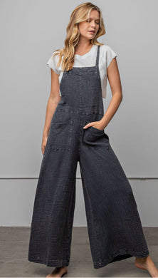 Black Faded Tie Back Jumpsuit
