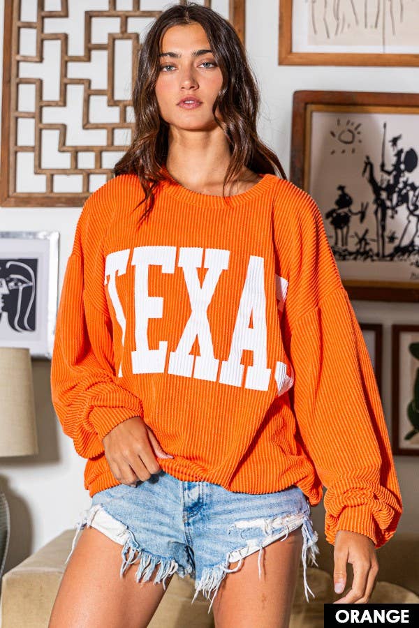 Burgundy Texas Comfy Graphic Sweatshirt