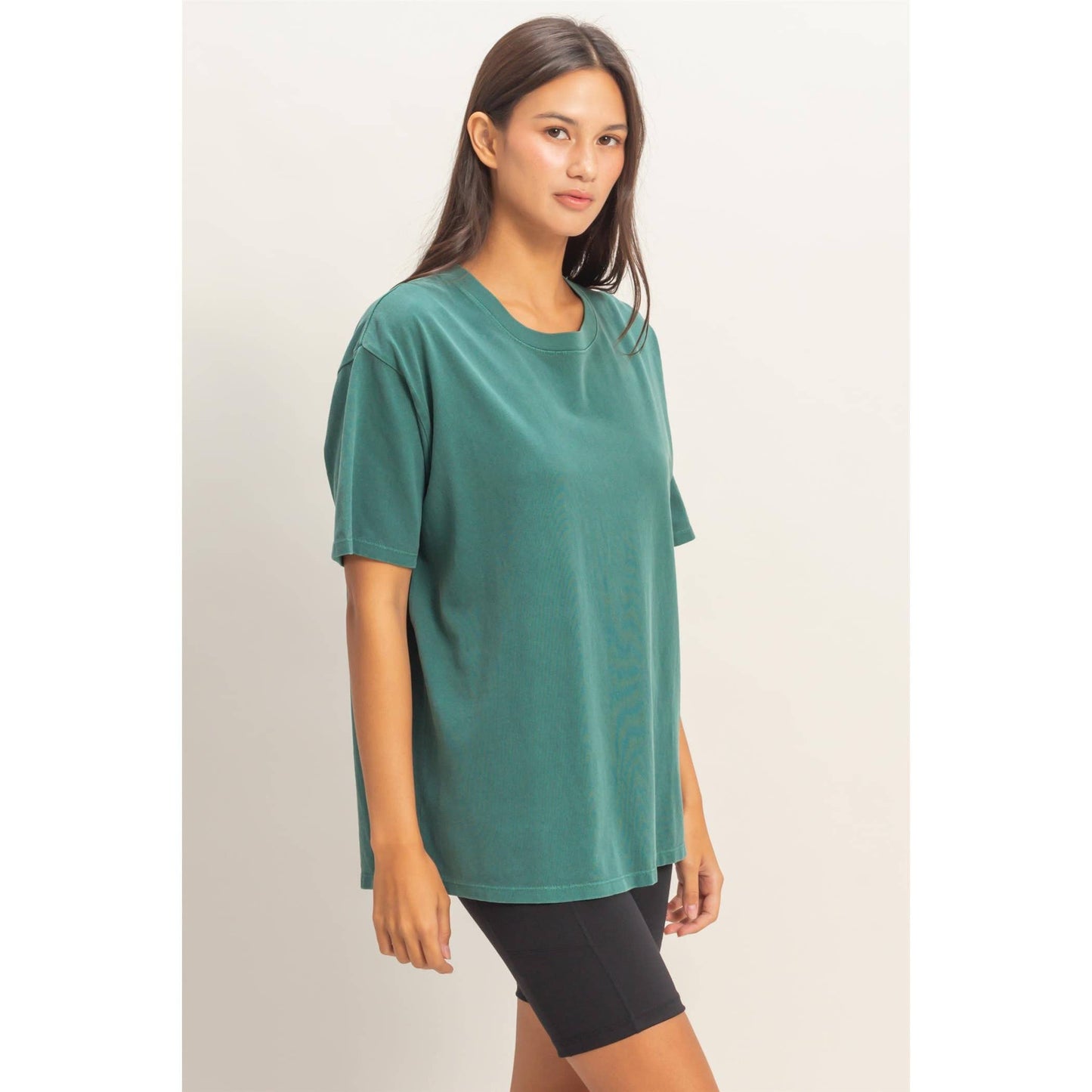 Pigment Dyed Crew Neck T-Shirt