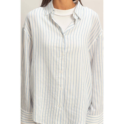Striped Button-Up Shirt