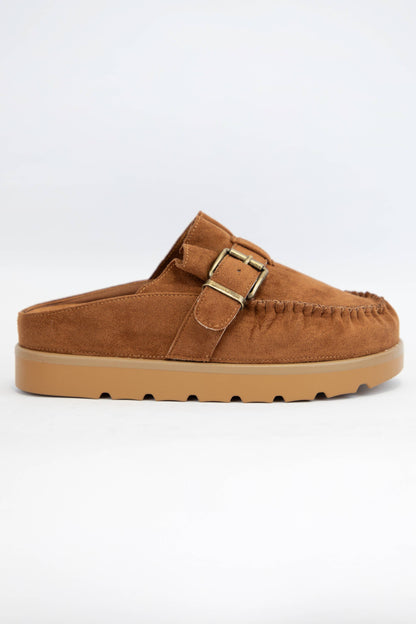 Effy Ruffle Slip On Moccasin Mule