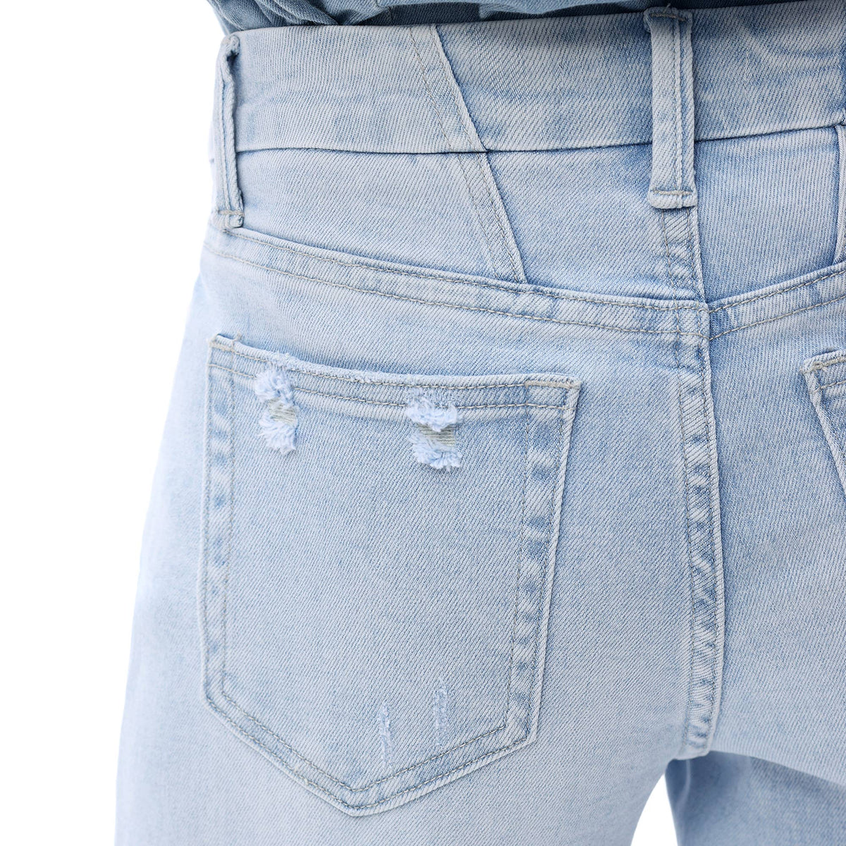 ONESO Mid Rise Wide Leg Jeans Raw Hem Vintage Distressed