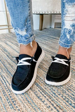Black Canvas Boat Shoe