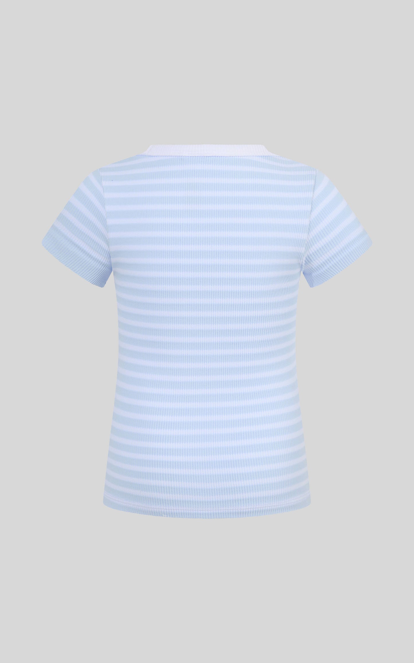 Tween Girls Rib Seamless Stripe Short Sleeve Tee 2 Pack