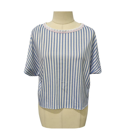 Polka Dots Wrapped Cutout Back Slouchy Tee Workout Shirt