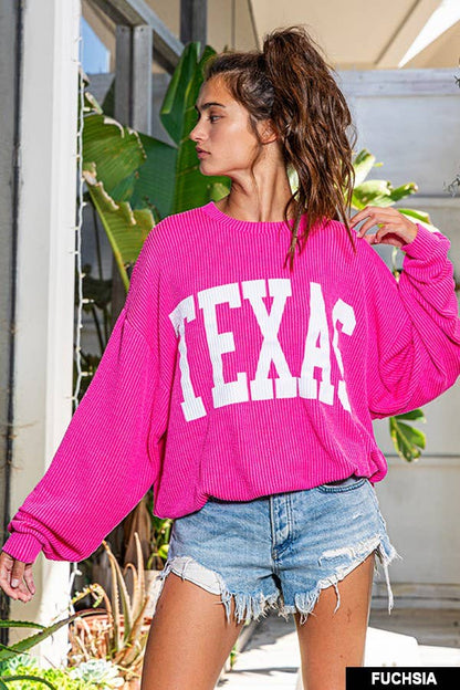 Burgundy Texas Comfy Graphic Sweatshirt