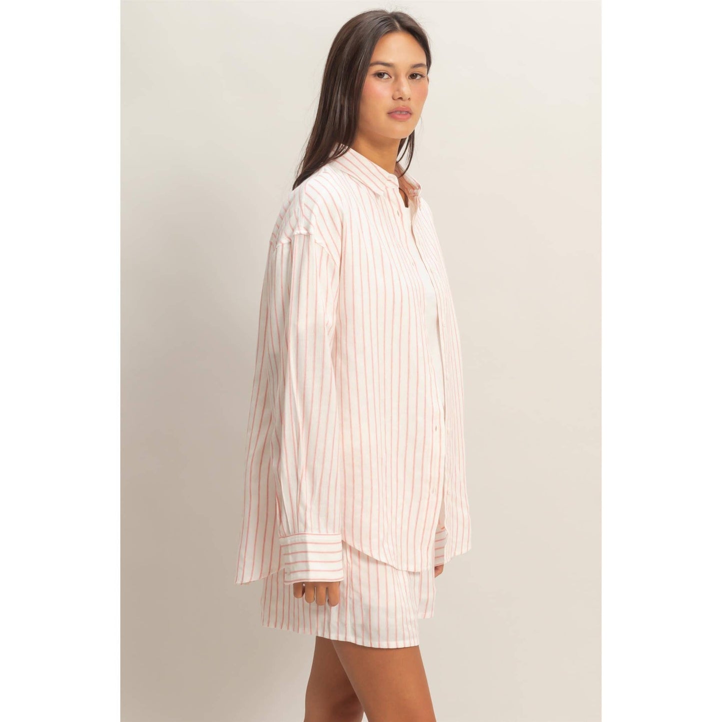 Striped Button-Up Shirt