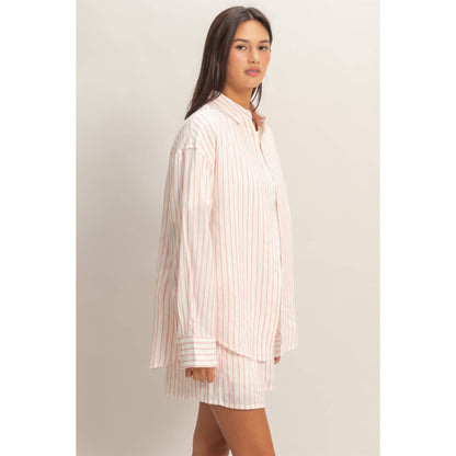 Striped Button-Up Shirt