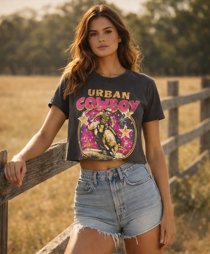 Urban Cowboy Austin Texas Bash Relaxed Crop T-shirt
