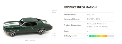 1970 Chevy Chevelle Metal Earth Model Kit