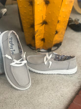 Gray Canvas Boat Shoe