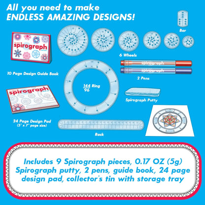 Spirograph Design Set Collectors Tin
