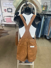 Brown Garment dyed Overall Shorts
