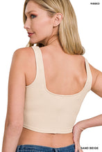 Ribbed Square Crop Tank