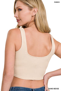 Ribbed Square Crop Tank