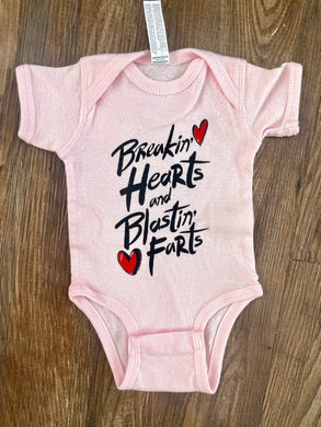 Breakin' Hearts Blastin' Farts Onsie