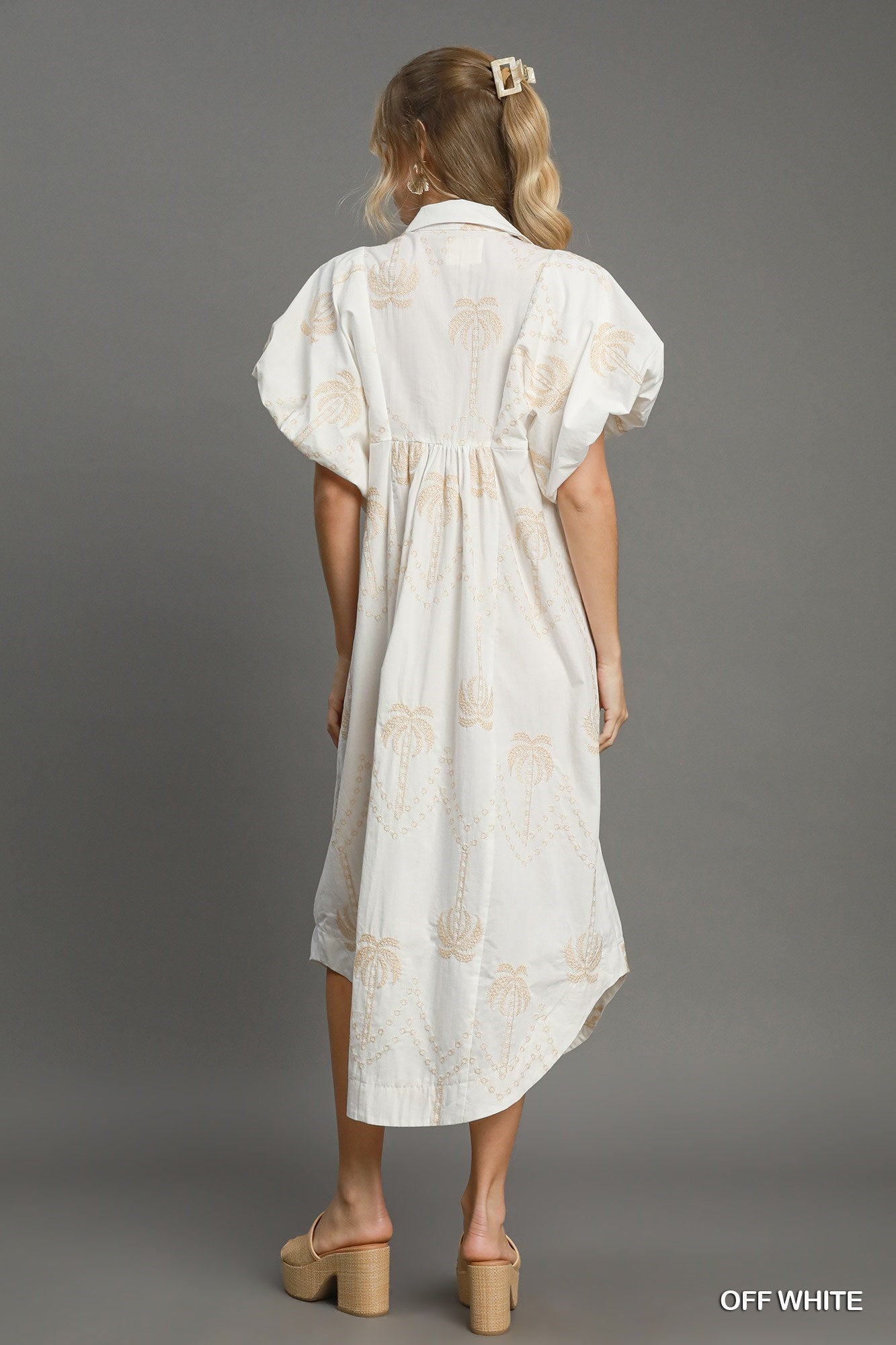 Palm Tree Embroidered Midi Dress The Kraze Boutique Palm Tree Embroidered Midi Dress The Kraze Boutique