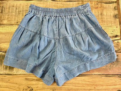 Button Front Tencel Shorts