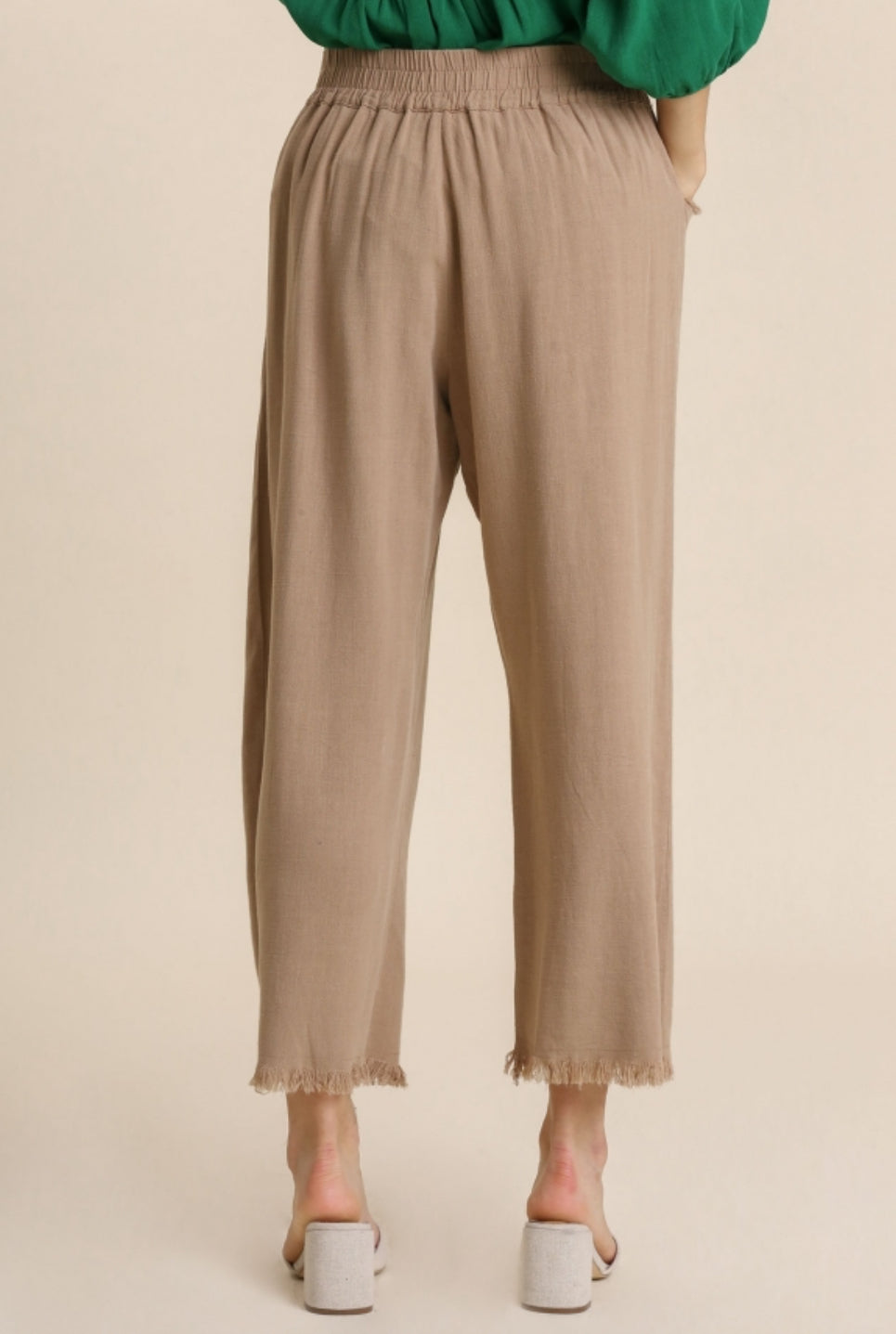 Mocha Linen Wide Leg Pants