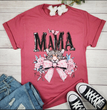 Mama Leopard Bow Tee