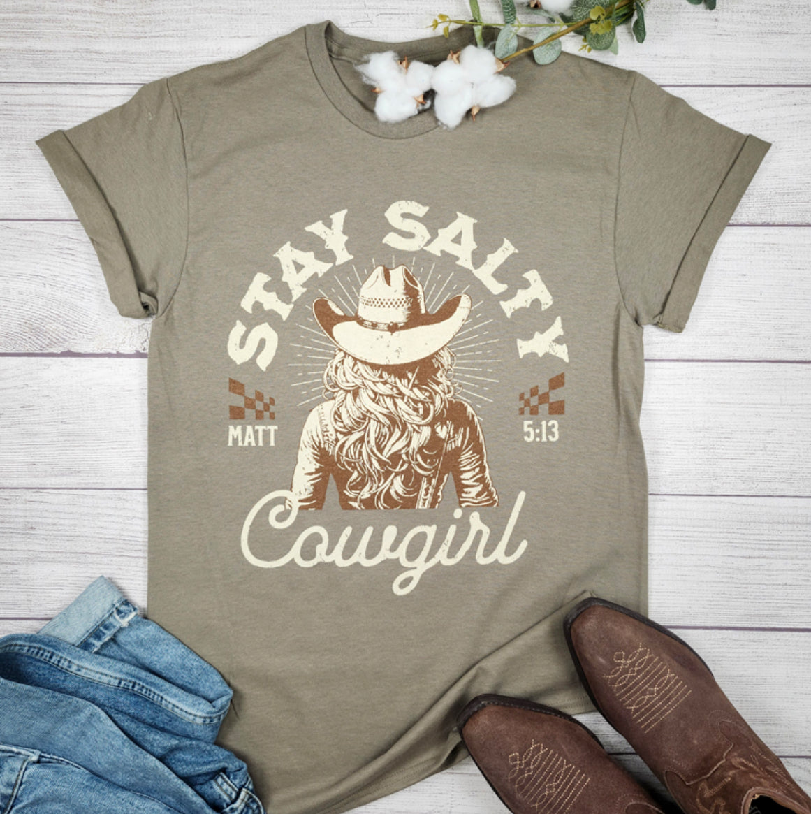 Stay Salty Cowgirl Tee