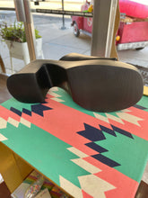 Black Platform Open-Toe Mule