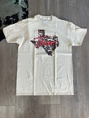 Leopard Red Texas Tee