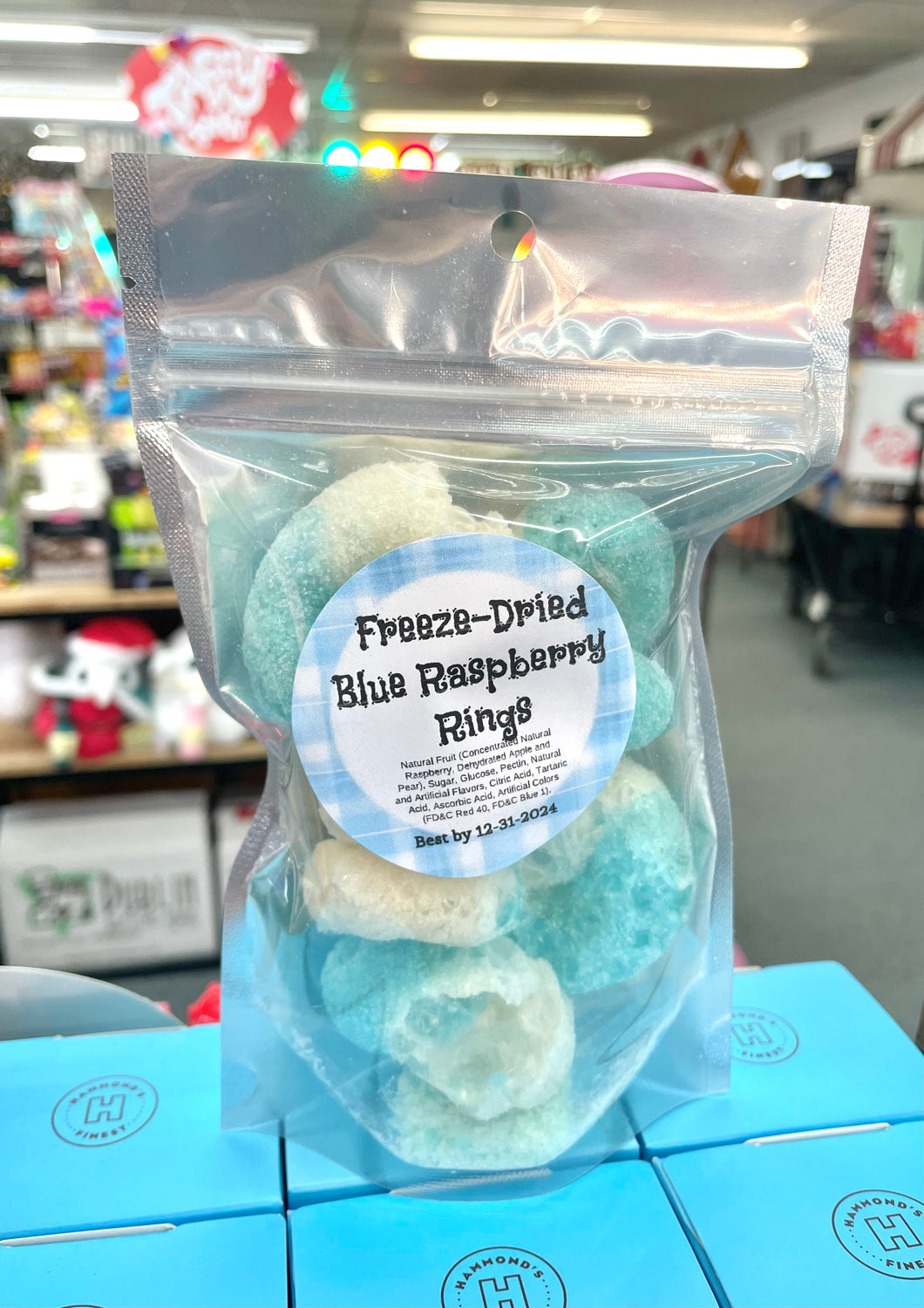 Blue Raspberry Freeze Dried Rings