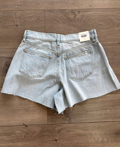 Flared Shorts In Light Wash