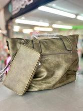 Olive Vegan Leather Wallet and Purse Set