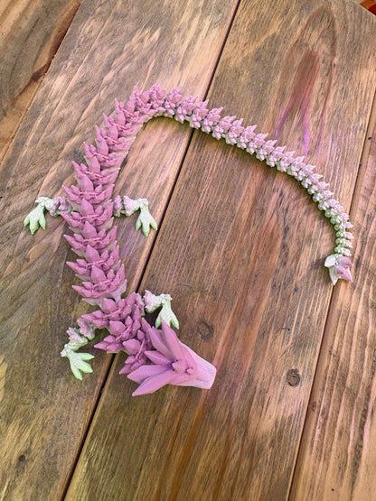 Articulating Crystal Dragon, 3D Printed, Fidget Toy