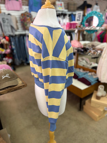 Striped Off-Shoulder Sweater