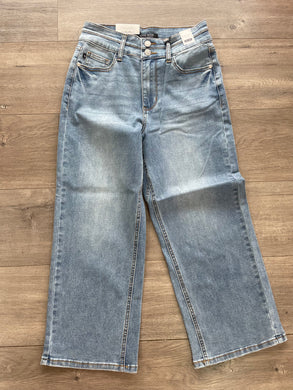 High Rise Wide Leg Crop Jeans