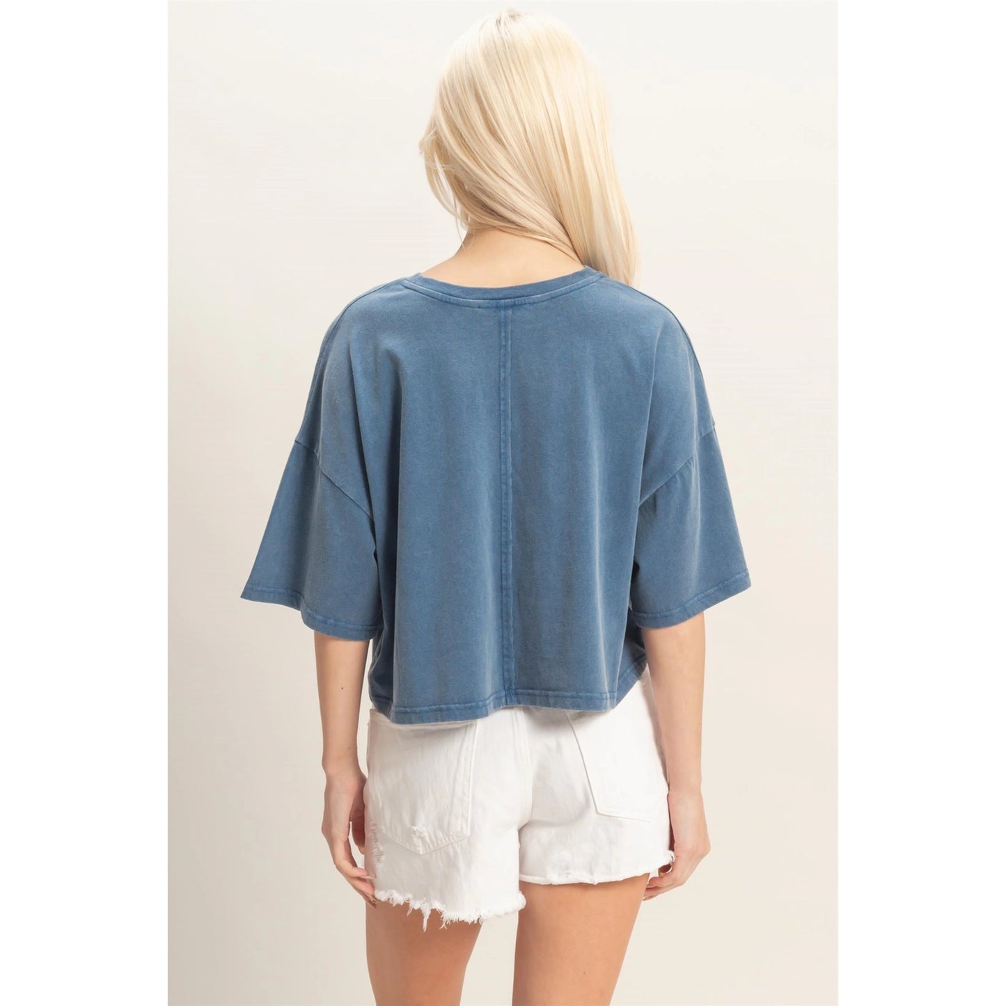 Raw Edge Star Patch Top