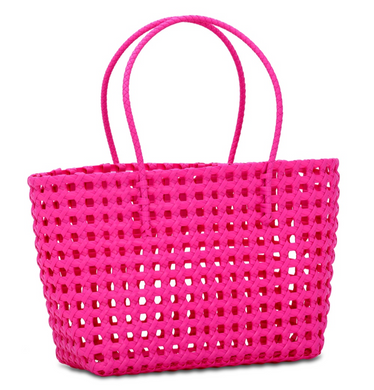 Large Pink Woven Bag