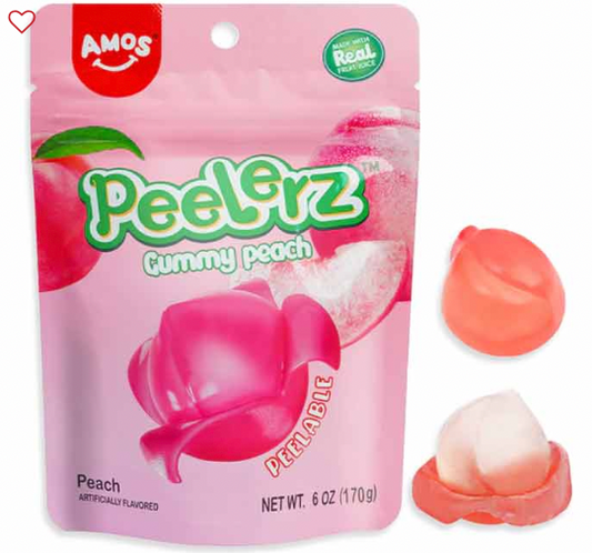 Peach Amos Peelerz Gummy Peg Bag
