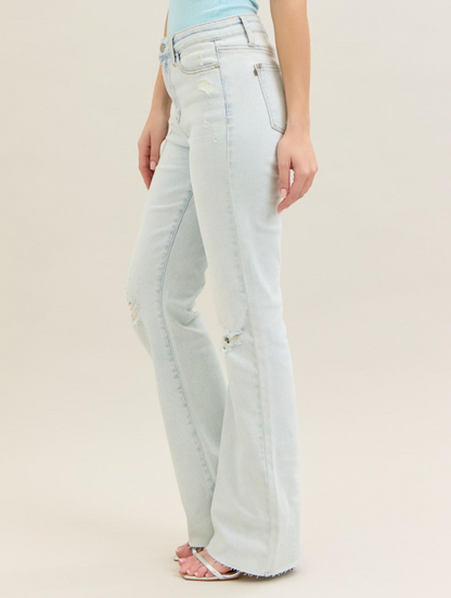 Mid Rise Destroy & Fray Hem Bootcut