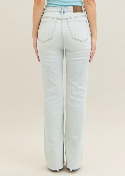 Mid Rise Destroy & Fray Hem Bootcut