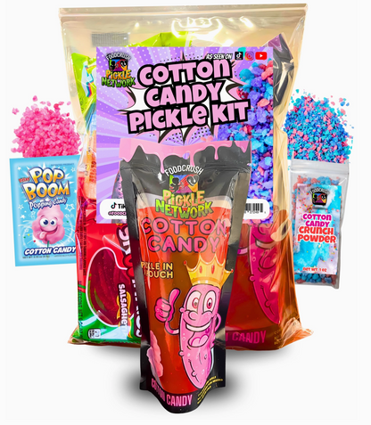 Cotton Candy Pouch Pickle Kits Case- Food Crush