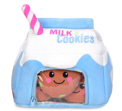 Milk and Cookies Packaging Fleece Plush