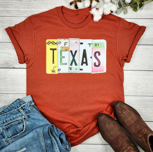 Texas License Plate Tee