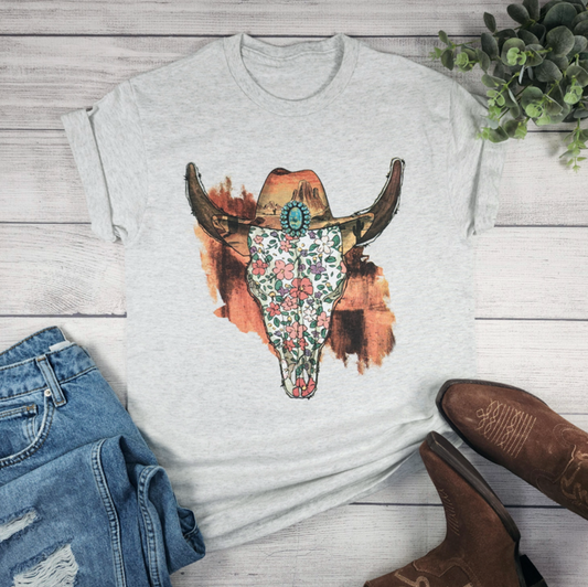 Floral Skull Tee