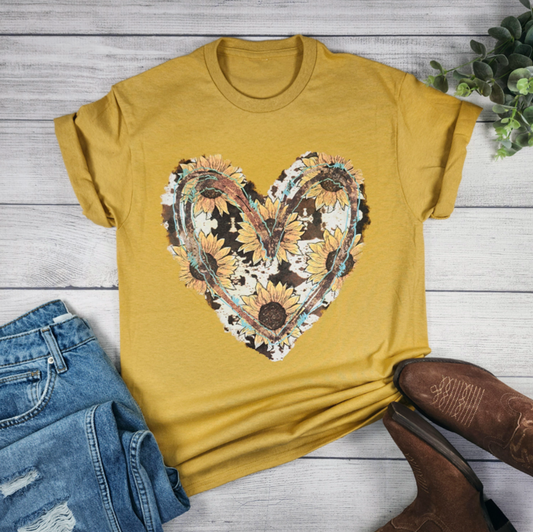 Sunflower Heart Tee