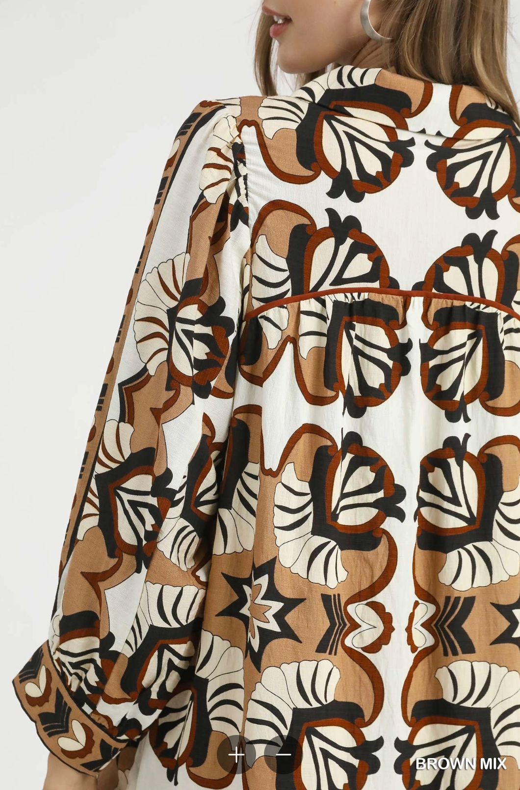 Border Print Tiered Mini Dress