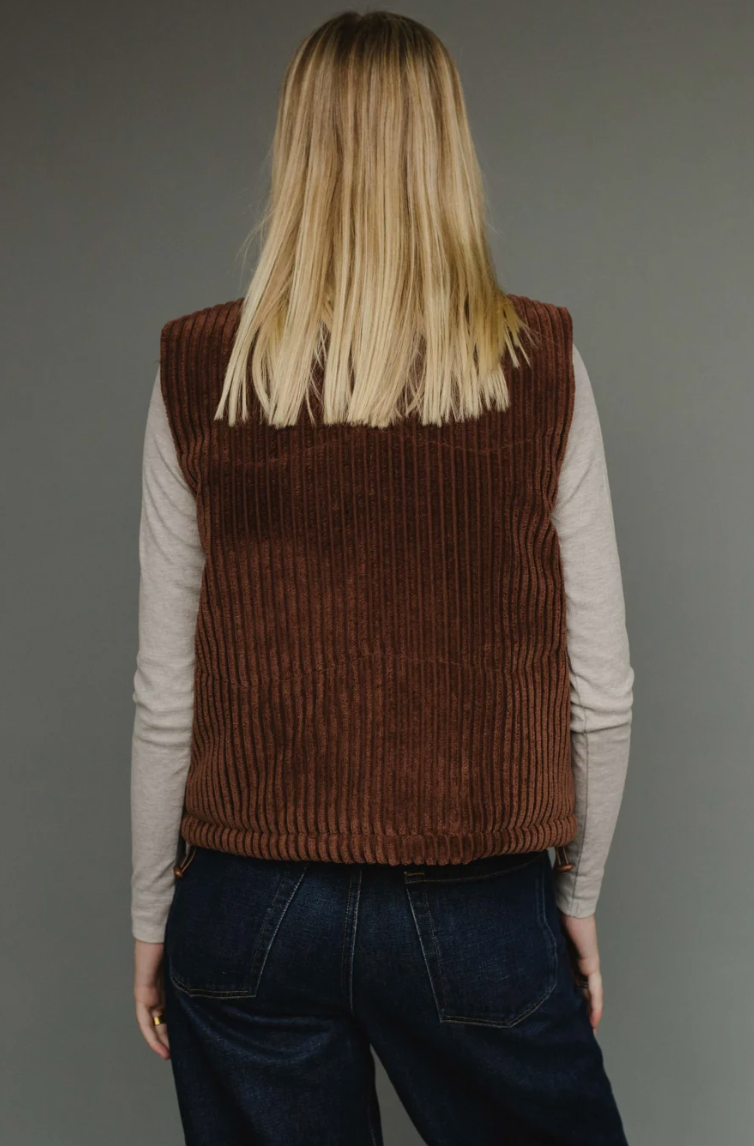 Dark Brown Corduroy Vest
