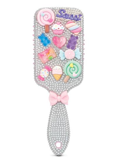 Charming Rhinestone Paddle Brush