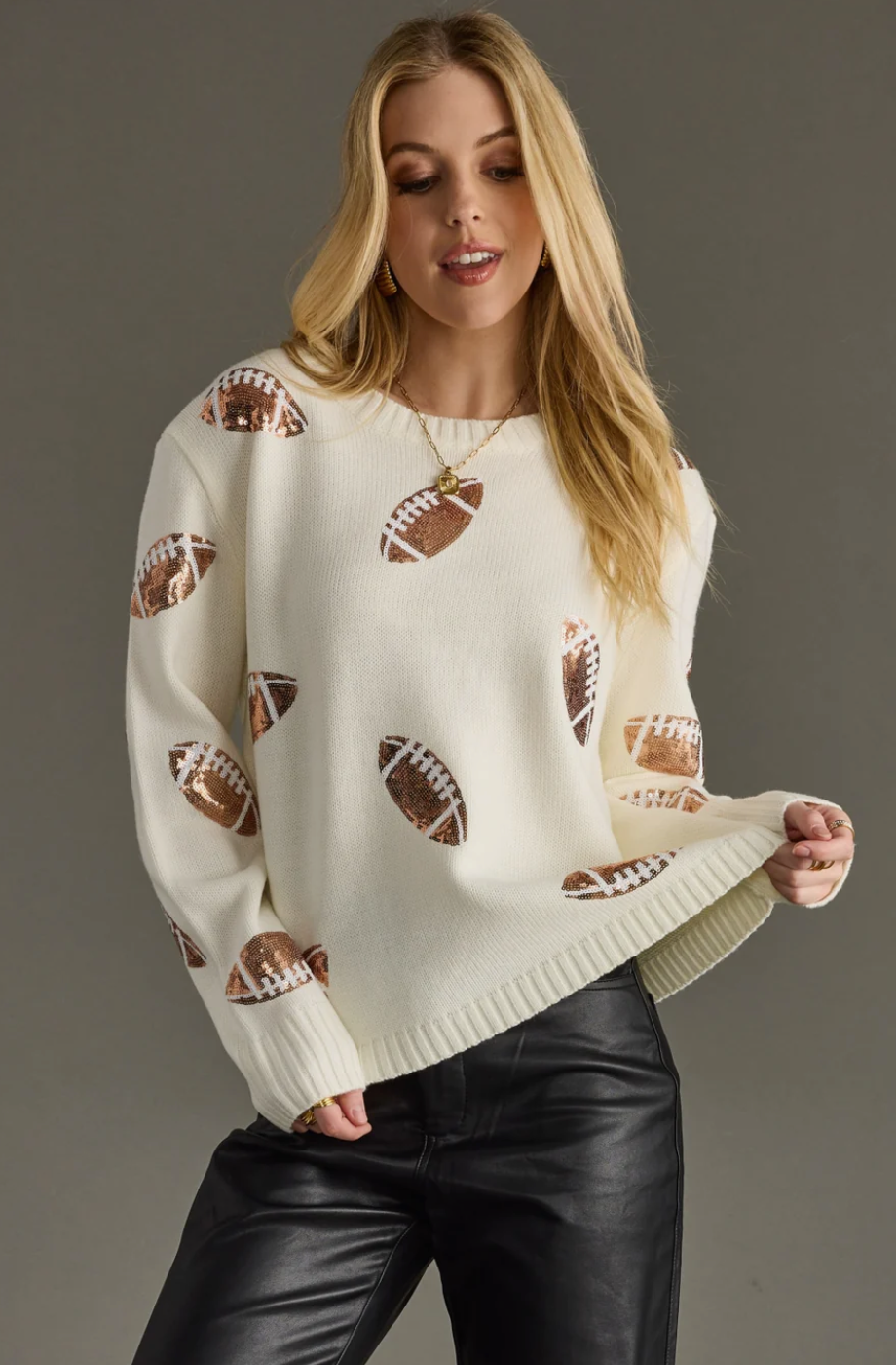 Sequin Football Sweater