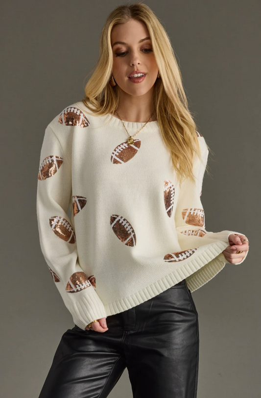 Sequin Football Sweater