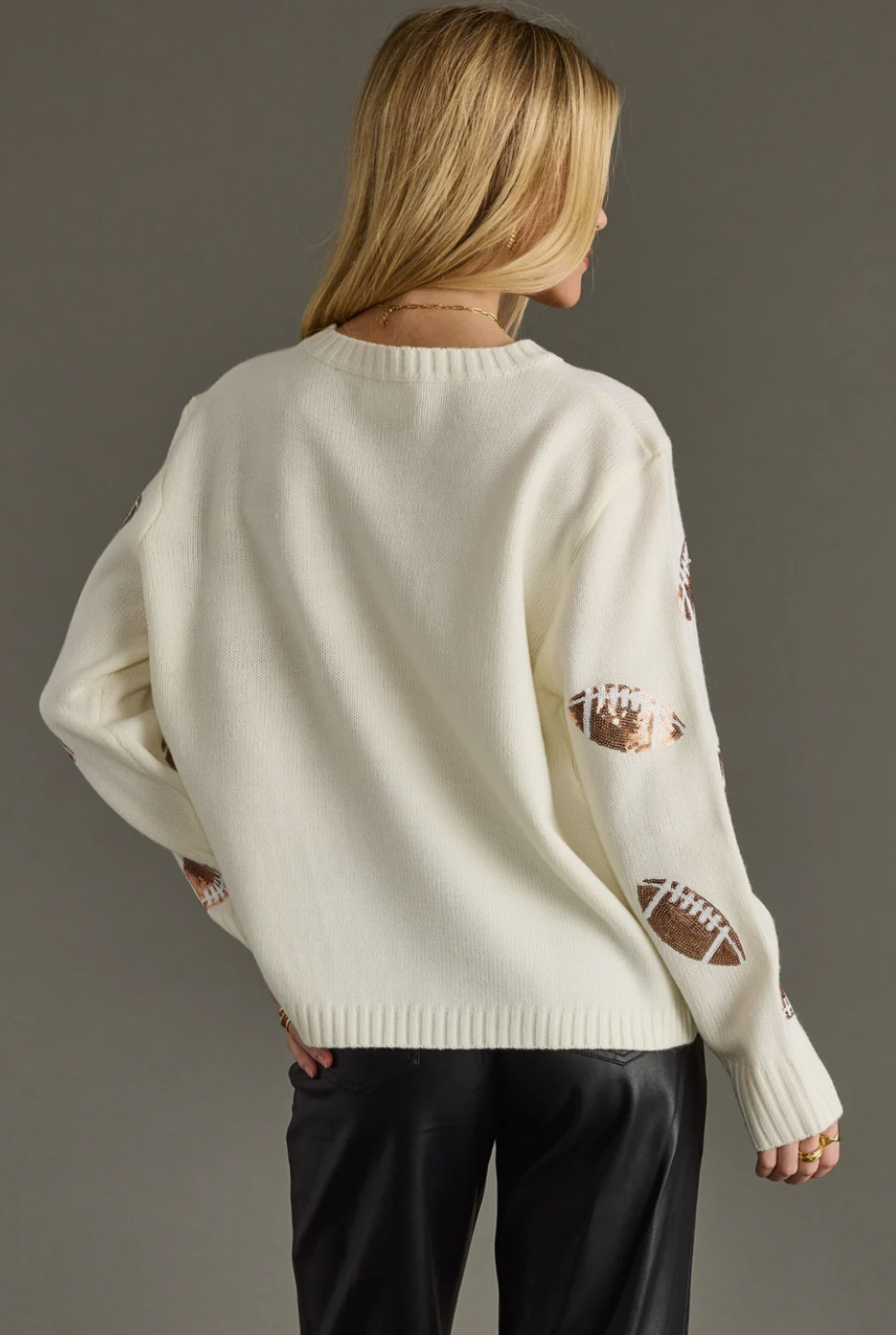 Sequin Football Sweater